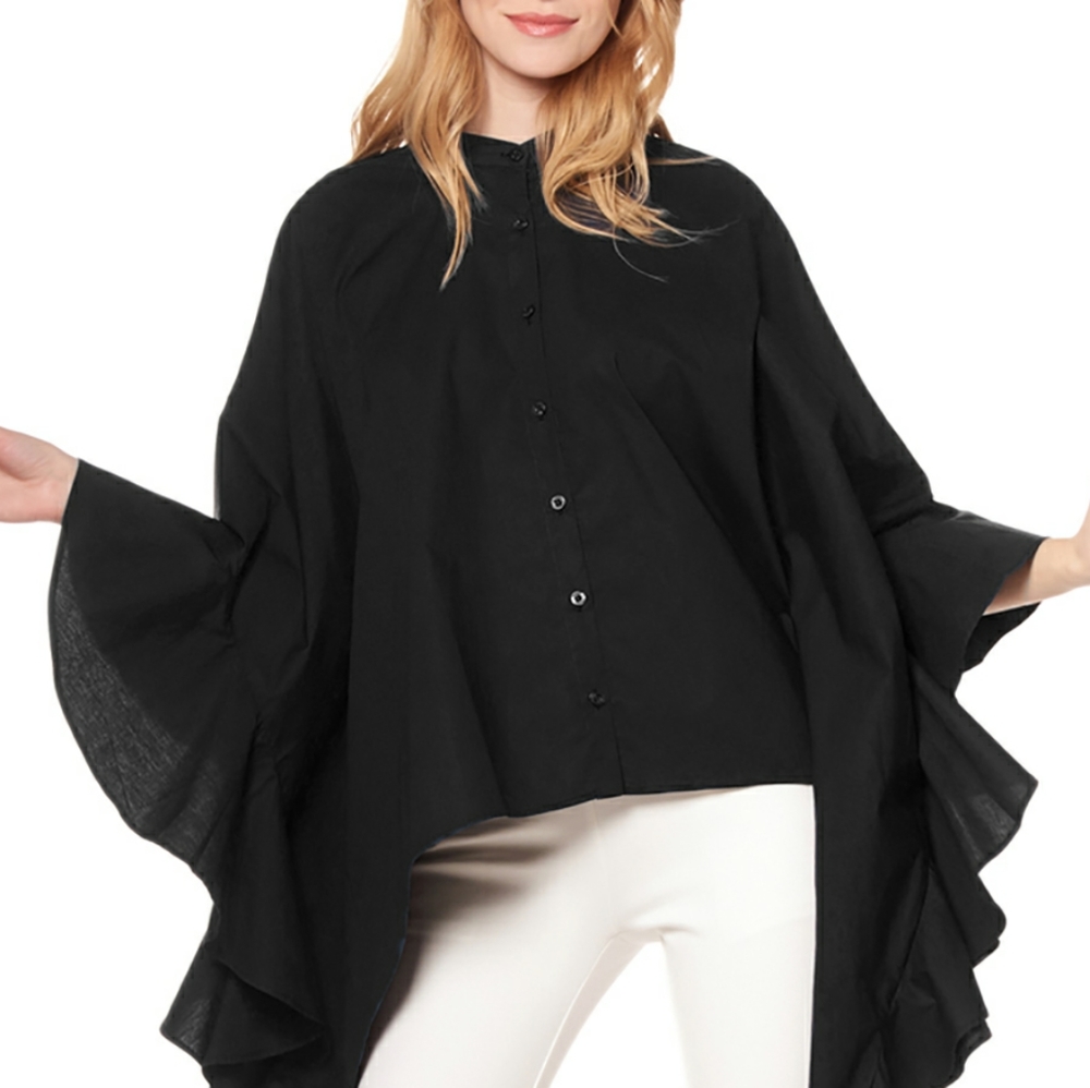 Gracia Ruffled Exagerated Sleeve